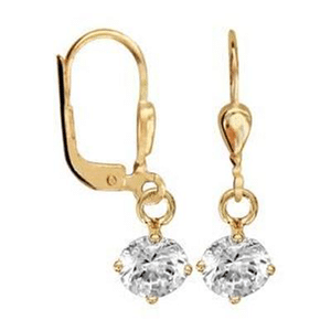 Boucles d'oreille plaqué or fermoir dormeuse