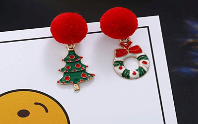 Des boucles d’oreilles Sapin de Noël
