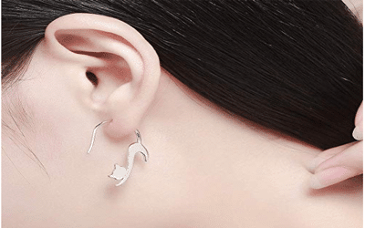 Des boucles d'oreille Mignonne Chat