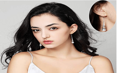 boucles d'oreilles en perles d'eau