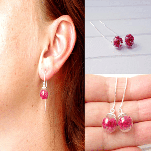 boucles d’oreilles vraies fleurs