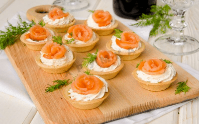 Tartelettes au saumon et au fromage