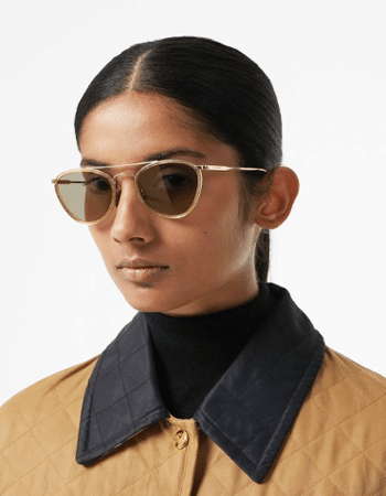 Lunettes de soleil aviateur avec détail pailleté