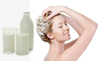 Masque pour briller les cheveux de kéfir