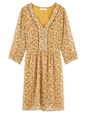 robe imprimee jaune