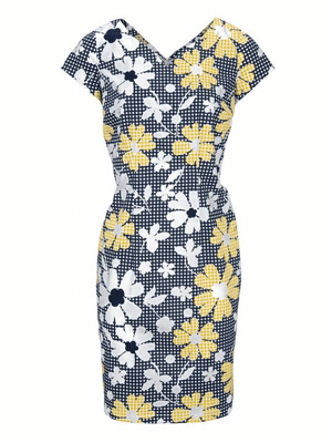 Robe imprimée gris de Ashley Brooke