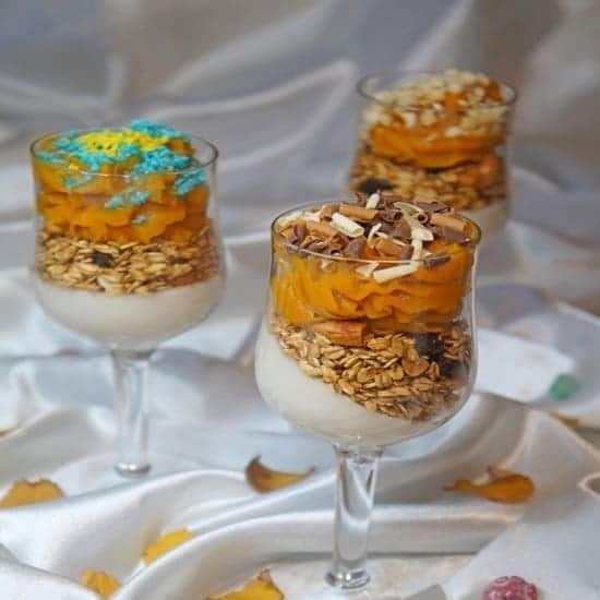 Dessert hiver à la citrouille et à la gelée de noix de coco