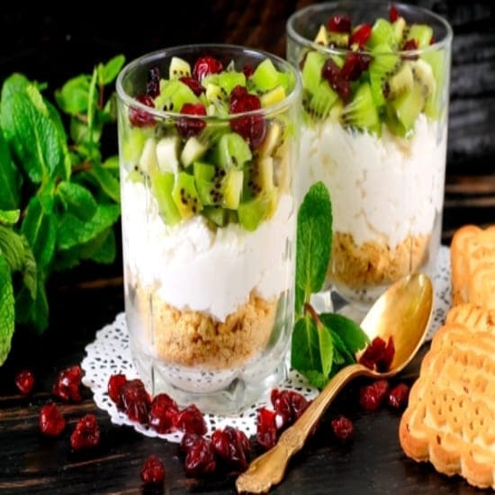 Gâteau au fromage en portion
