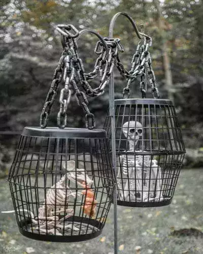 Accrochage de la cage : Décoration d'Halloween
